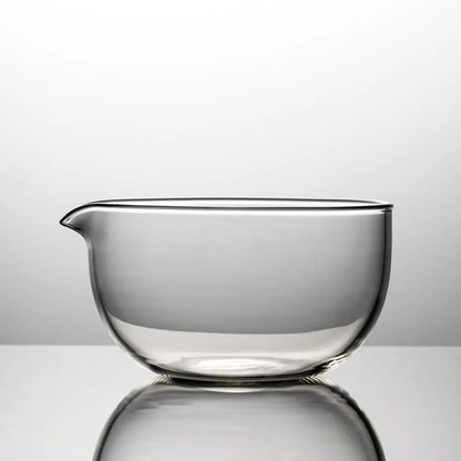 New Textured Matcha Bowl Glass Reusable Japanese Tea Set with Pouring Spout Matcha Making Kit Tea Lovers