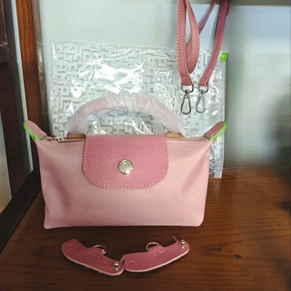 25 Mini Nylon Dumpling Bun Non Perforated Single Shoulder Women's Handbag Multi functional Spring and Autumn Single Shoulder Bun
