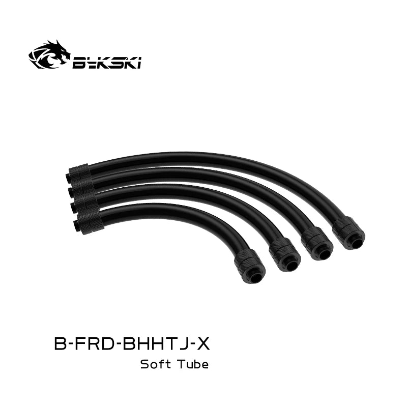 Bykski G1/4 'Fitting + Soft Tube 360-градусный вращающийся компьютерный ПК Блок водяного охлаждения для майнинга B-FRD-BHHTJ