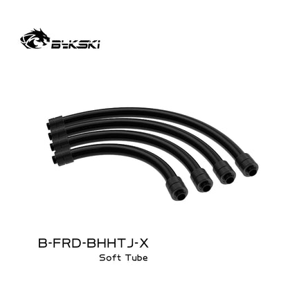 Bykski G1/4 'Fitting + Soft Tube 360-градусный вращающийся компьютерный ПК Блок водяного охлаждения для майнинга B-FRD-BHHTJ