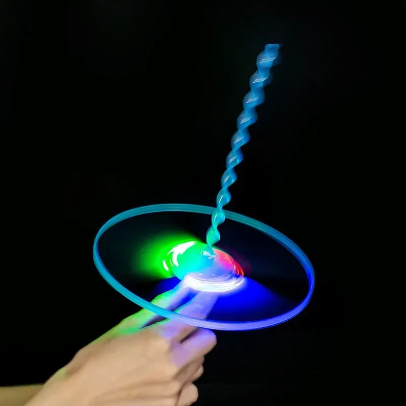 LED lysende bambus Dragonfly Flying Saucers With Light Outdoor Night Shooting Helicopters Flying Toys Toys Birth