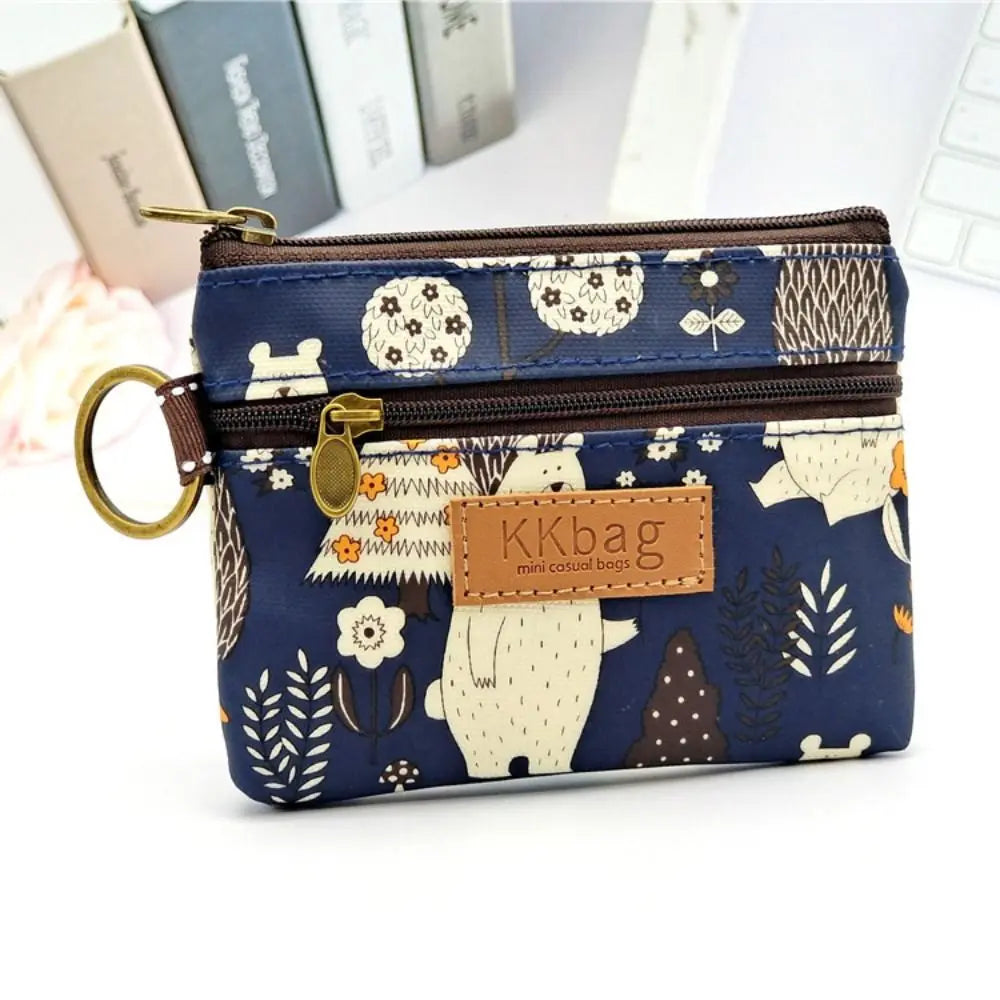 Cute Animals Wallet Zipper Purse Cartoon Small Coin Purse Lightweight Storage Bag Money Bag Key Card Holder For Student Women