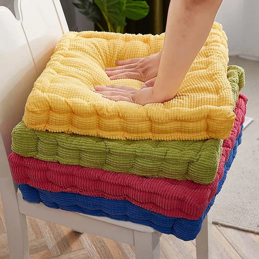 Inyahome Tufted Corduroy Thicken Floor Seat Cushion for Balcony Tatami Meditation Floor Round Square Cushion Living Room Indoor