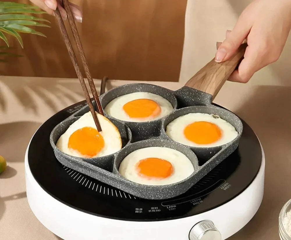 2/4-Frying Pot Pan Thickened Omelet Pan Non-stick Egg Pancake Steak Pan Hamburg Bread Cooking Egg Breakfast Maker Cookware Pan