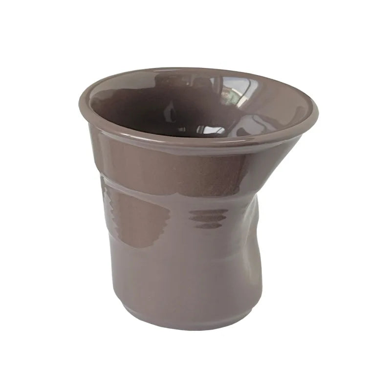 90ml INS Irregular Ceramic Mug Hand-pinch Coffee Cup Mugs Funny Glass Drinking Glasses Kawaii Cup Dessert Plate Mugs Coffee Cup