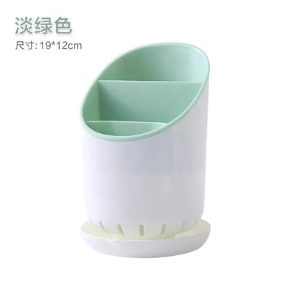 1PC Kitchen Storage Chopsticks Tube With Drain Plate Tableware Storage Holder Home Kitchen Organizer Rack Chopstick Drain Box