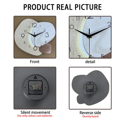 Modern Simple Wall Clock, Silent Quartz Clock, Bedroom Clock Living Room Sofa Background Decoration Wall Clock, No Battery