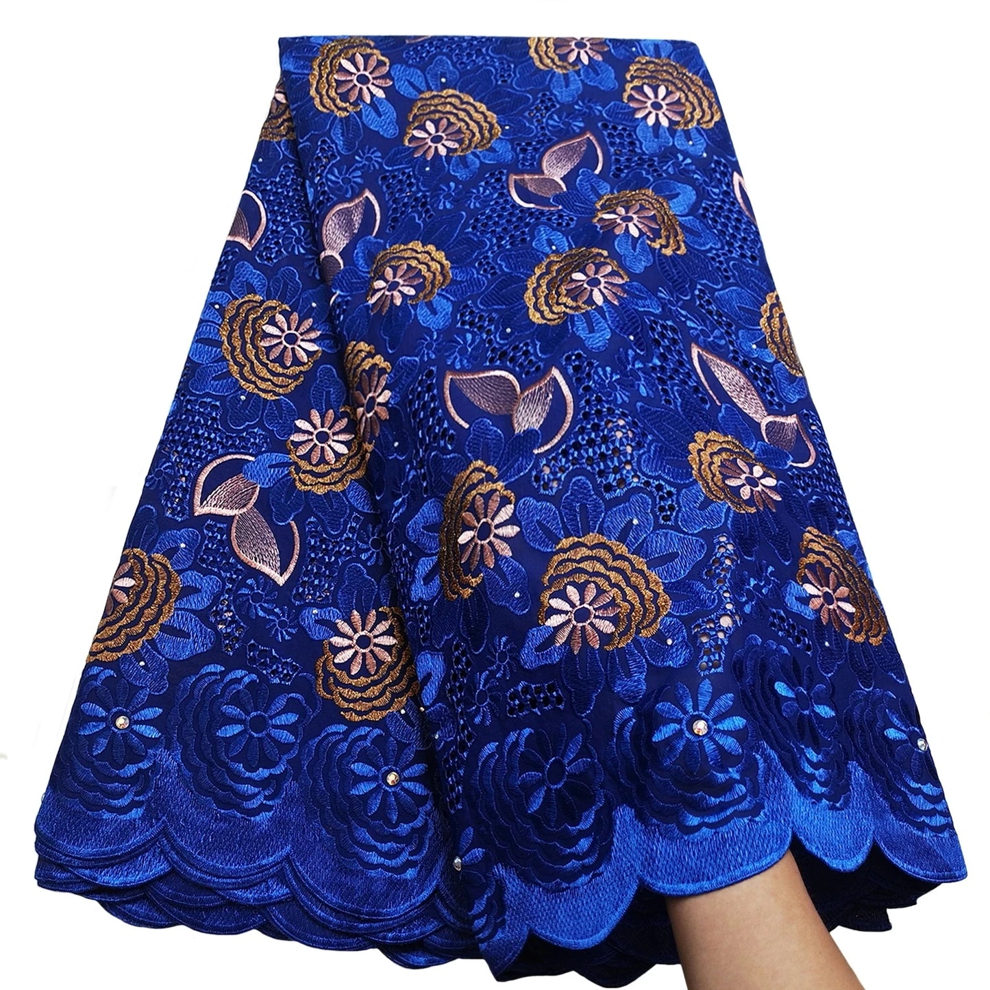 2.5 YardNewest Hot Selling French Lace With Sequins African Tulle Cord Lace Net Embroidered Fabric For Wedding Party