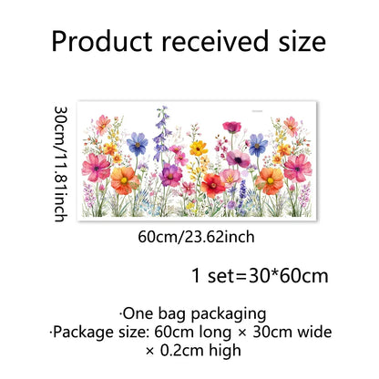 Double Sided Colorful Flower Butterfly Wall Sticker Electrostatic Paste Window Glass Paste Visible Decorative Wall Decal New