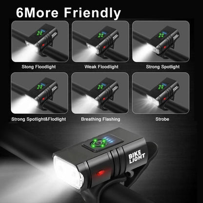 Bicycle Light1000lm Bicycle Light 2T6 Bike Tlashlight Fealli LED LED USB Torcia ricaricabile in alluminio ciclico a basso livello