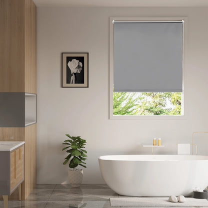 Blackout Roller Blinds Window Blinds No Drilling Thermal Clamping Blind Side Pull Privacy Sun Protection for Windows Doors