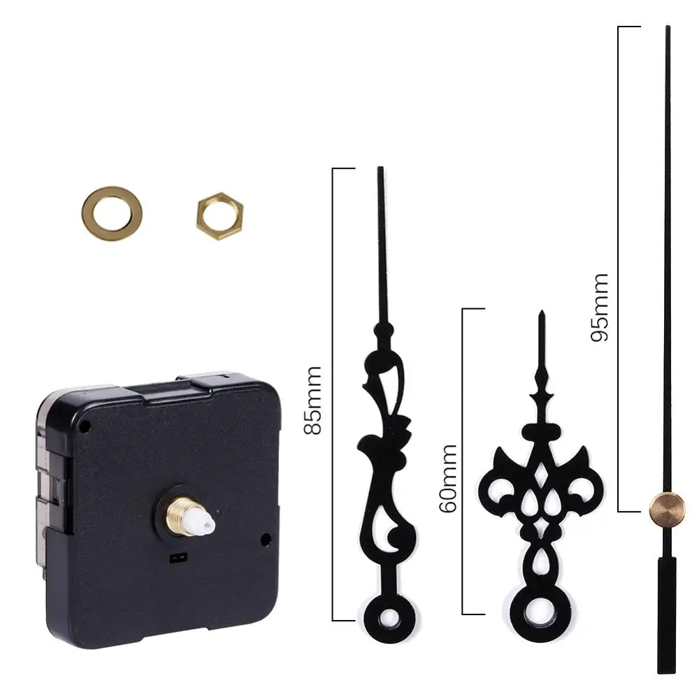 Clock Mechanism Silent Quartz Movement Machine Wall Hands Pointer Set Clockwork Table Long Shaft DIY Watches Repair Parts