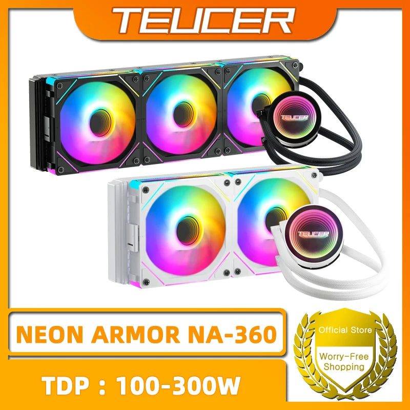 TEUCER NA-360 PC Radiateur de refroidissement d'eau x99 Clafouier de refroidissement liquide du processeur pour la carte mère pour Intel LGA 2011 1700 1200 1155 AMD AM4 AM5