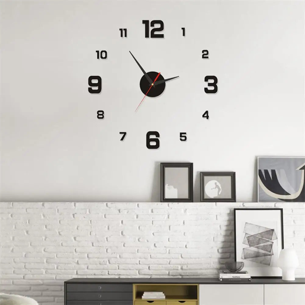 Luminous Wall Clock Quartz Clocks Acrylic Modern Mirror Stickers 3D Horloge 40CM Mute Wall Clock Home Decor
