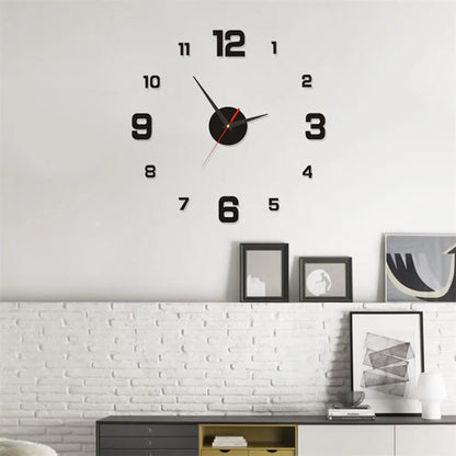 Luminous Wall Clock Quartz Clocks Acrylic Modern Mirror Stickers 3D Horloge 40CM Mute Wall Clock Home Decor