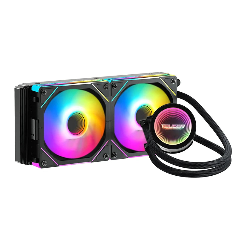 Enfriador de agua de CPU de Teucer con ventilador JM-1, todo en una CPU, enfriamiento líquido de 240 mm/360 mm Radiador refrigerado por agua para la placa base X99