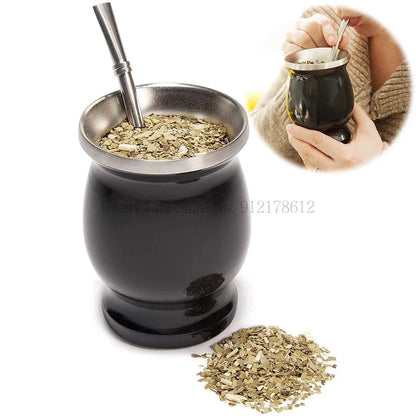 230 ml yerba mate xícara conjunto de aço inoxidável