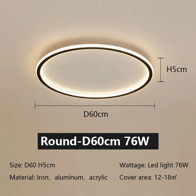 Ultrathin Minimalist LED Ceiling Light Nordic Circle Bedroom Lamp Home Decor Interior Living Room  Balcony Ceiling Pendant Lamp