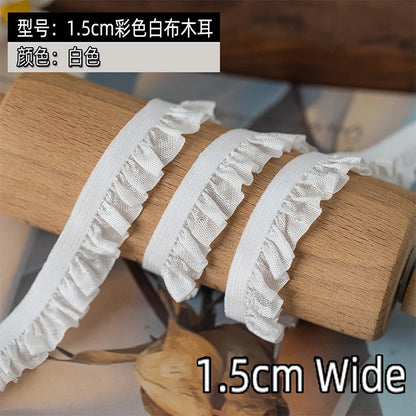 5Meters Elastic Lace Trim Ribbons for Party Dress Decoration Clothing DIY Crafts Supplies Needlework High Quality Sewing Fabric