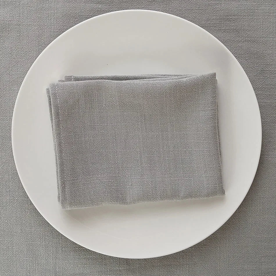 4PCS Table Napkins,40X40cm Cotton Linen Kitchen Tableware Towel,Soft Durable Cloth,Washable and Reusable Placemat