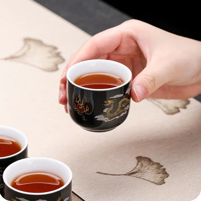 Stone Mill Automatic & Semiautomatic Heatresistant Teaware Set with Retro Tea Pot and Cups for Home Use