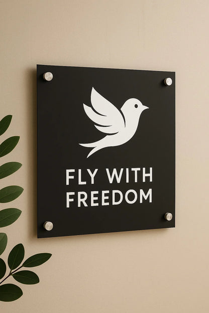Custom Acrylic Wall Sign Plaque – Modern Business Logo Display Board for Café Office Shop Beauty Studio & Home Decor