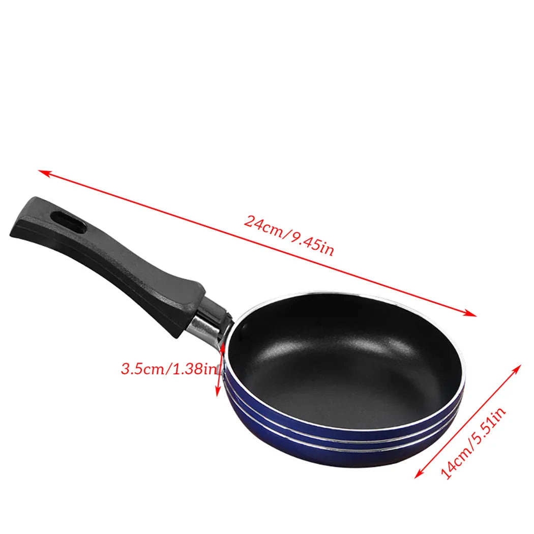 12 cm/14 cm/16 cm Mini-Bratpfanne Nicht-Stall-Stahl-Frypan-Topf-Topf-Topf-Zufallsfarbe für Kochgeschirrküchenkochgeschirr