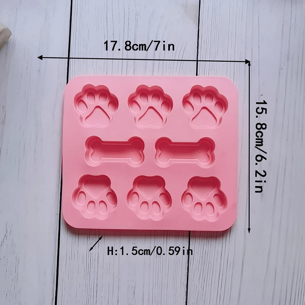 6 Holes Cat Claw Bone Chocolate Candy Silicone Mold DIY Pudding Dessert Mold Cake Decoration Insert Kitchen Baking Tools