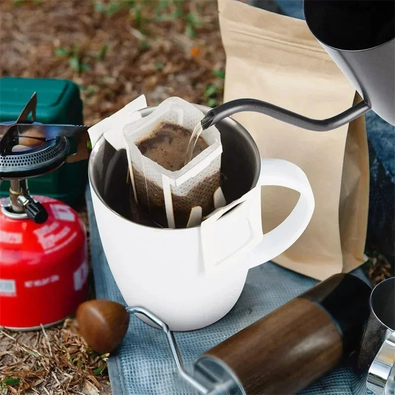 50-200PC Biodegradable Coffee Filter Bags Disposable Fast Flow Drip Brewing Tool for Coffee Tea Travel Office Home Use