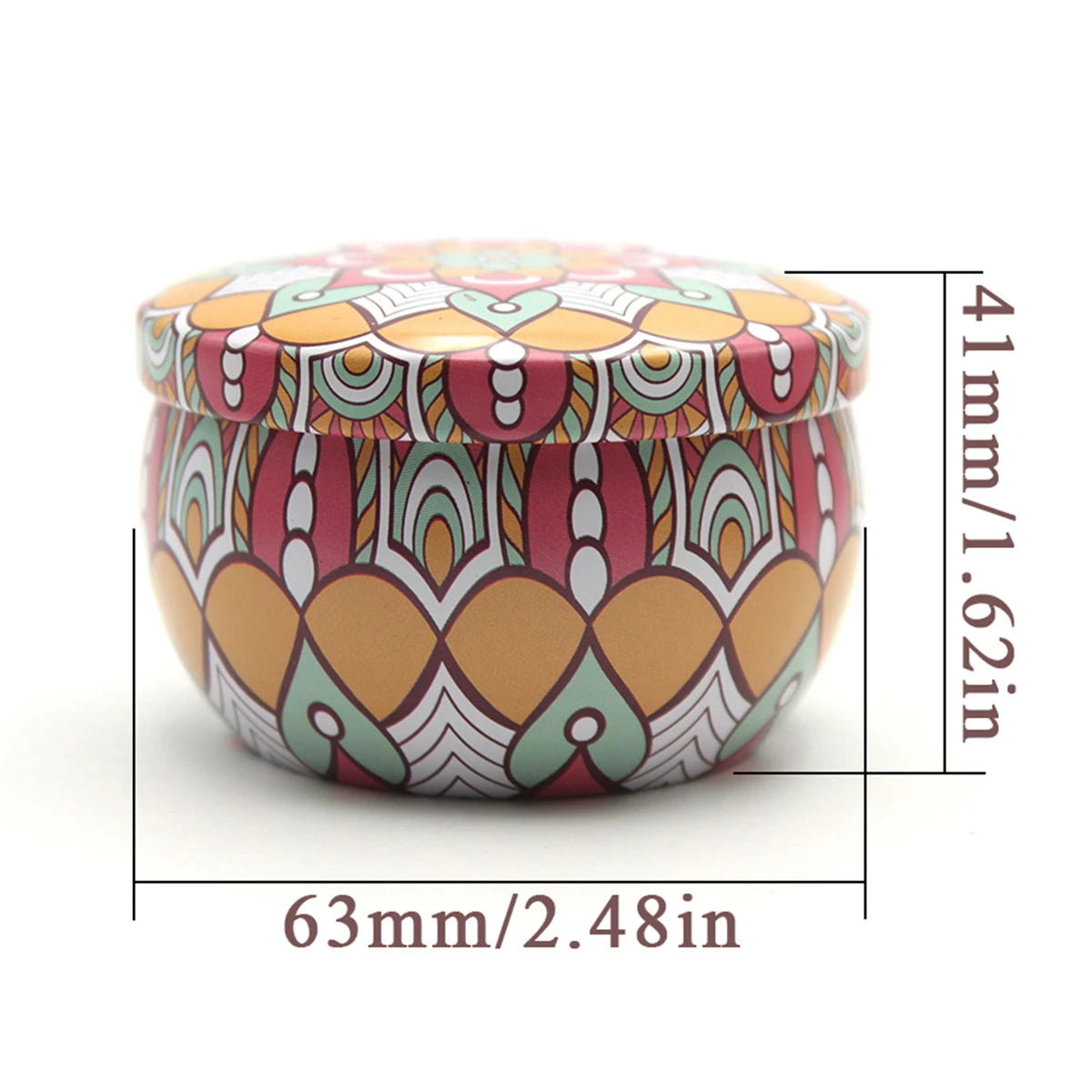 12pcs Mixed Color  Iron Candle Tin Jars Empty Can- DIY Candle Making with Storage Case for Dry Spices and Sweets