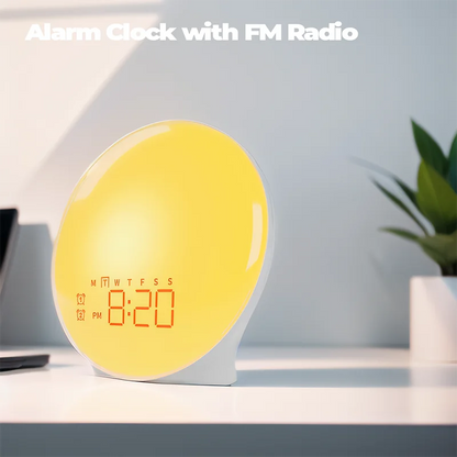 Wake Up Light Alarm Clock Sunrise/Sunset Simulation Digital Clock with Night Light FM Radio Desk Clocks Niditon