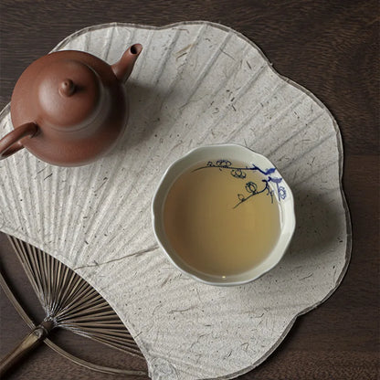 Antique Mud Master Cups Floral Teacups Household Small Tasting Cup Chinese Kung Fu Tea Set Pu Er Drinkware Teaware Tea Ceremony