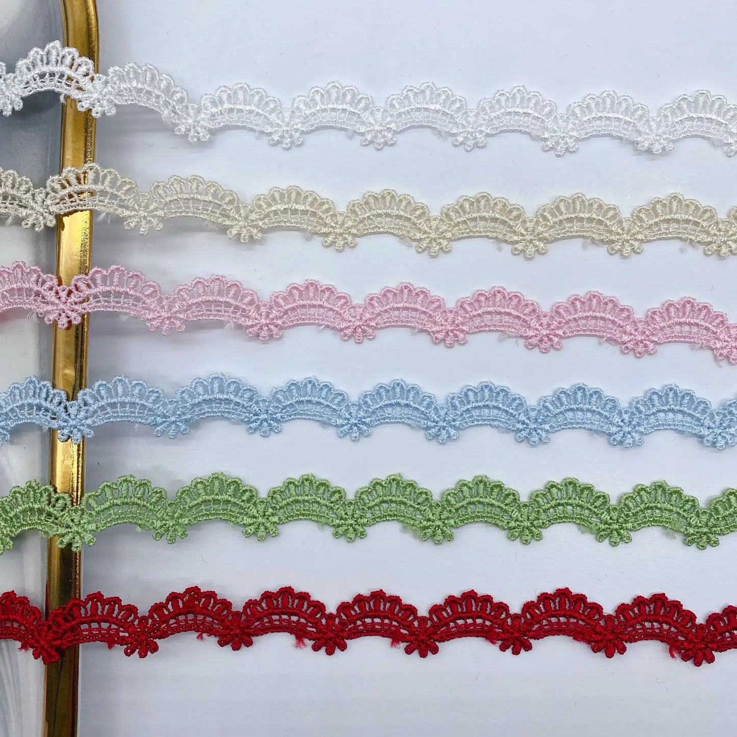 3Yards Of Multi-color Flower Lace Fabric DIY Embroidery Jewelry Wedding Clothing Garment Accessories