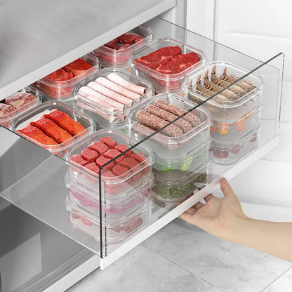 Caixa de preservação de carne congelada Refrigerador Retenha a frescura de armazenamento transparente jar