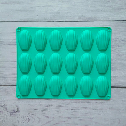 1pc 18 Cavity Madeleine Silicone Cake Mold Shell shaped Chocolate Cookie Biscuit Mould Handmade Silicone Bakeware Tools