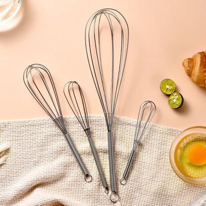 1Pcs Multifunctional Rotary Manual Egg Beater Mixer Mini Kitchen Egg Whisk Bake Tool Egg Agitator Stainless Steel Eco-Friendly