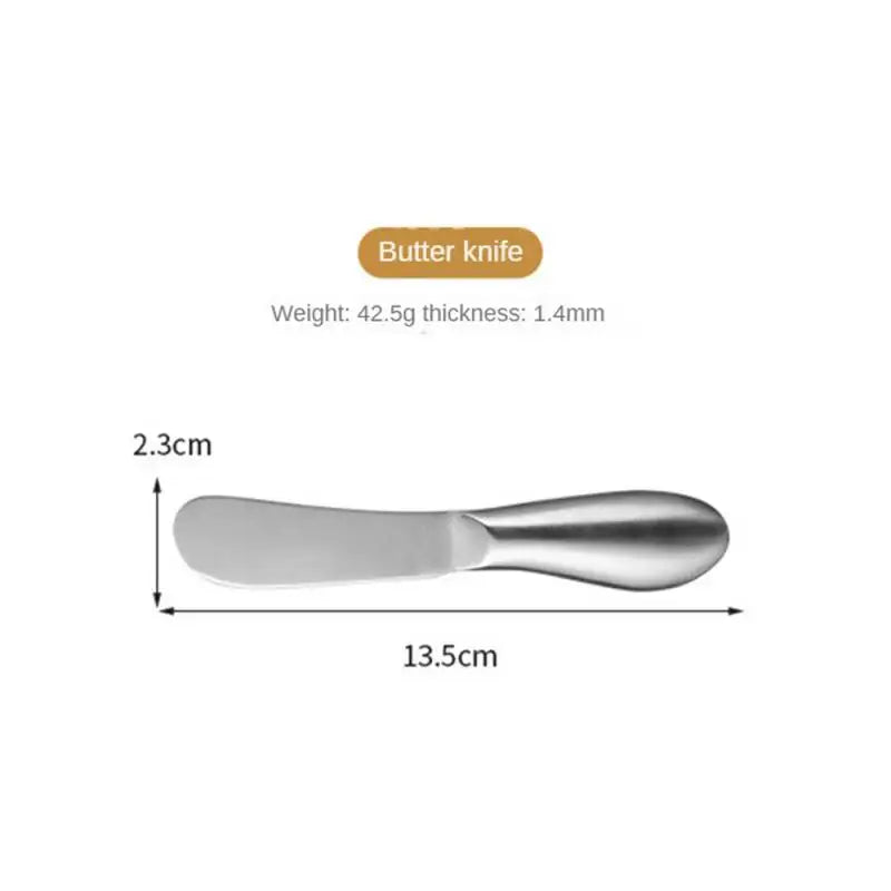 Roestvrijstalen boter mes geperforeerde kaas dessert jam crème tasjes draagbare room kaas slicer fijne keuken klein gereedschap