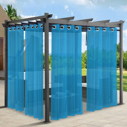 1PC, Outdoor Patio Waterproof Curtains - Grommet Outdoor/Indoor Sheer Curtains for Living Room, Bedroom, Porch, Pergola, Cabin