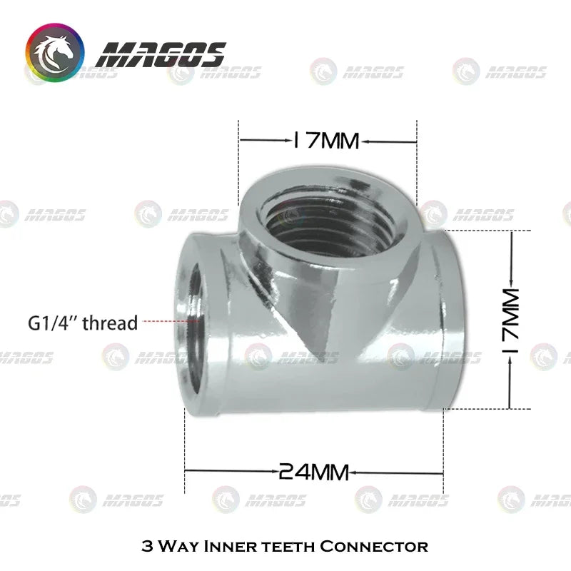 3 -Wege weibliche G1/4 -Gewinde -Form -Wassersplitter -Anpassung für Computerschlauchrohranschluss Wasserkühlsystem