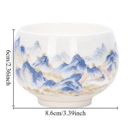 Exquisite Lamb Fat Jade White Porcelain Tea Cup Handmade Portable Ceramic Teacup Customized Tea Set Personal Master Cup