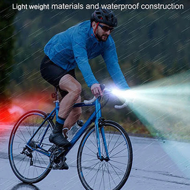 Bike light set USB charging mountain helmet road bike headlight taillight set