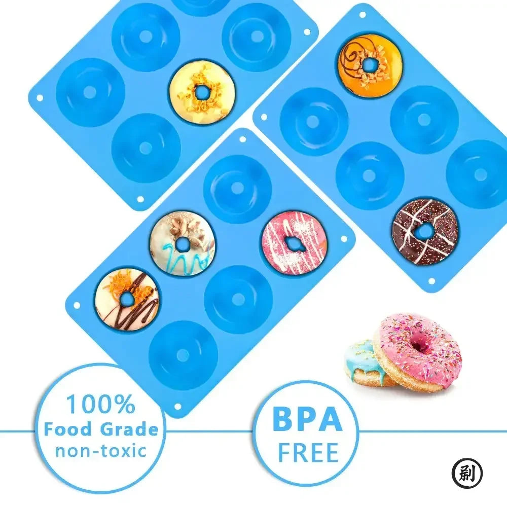 1/2pcs Silicone Muffins Donut Mold 6 Holes Baking Mould Non-Stick Baking Pastry Chocolate Cake Dessert DIY Bakeware