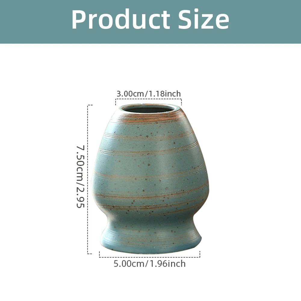 Japanese Ceramic Matcha Green Tea Chasen Holder Tea set accessories Stand Bowl Bamboo Whisk Grinder Brushes Tea Tools Holder
