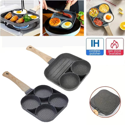 Keuken ei koekenpan anti-aanbak pannenkoek pannen 3/4-cups kookgerei pancake pan eier pan geschikt voor gasfornuis inductiekoker 1 pc