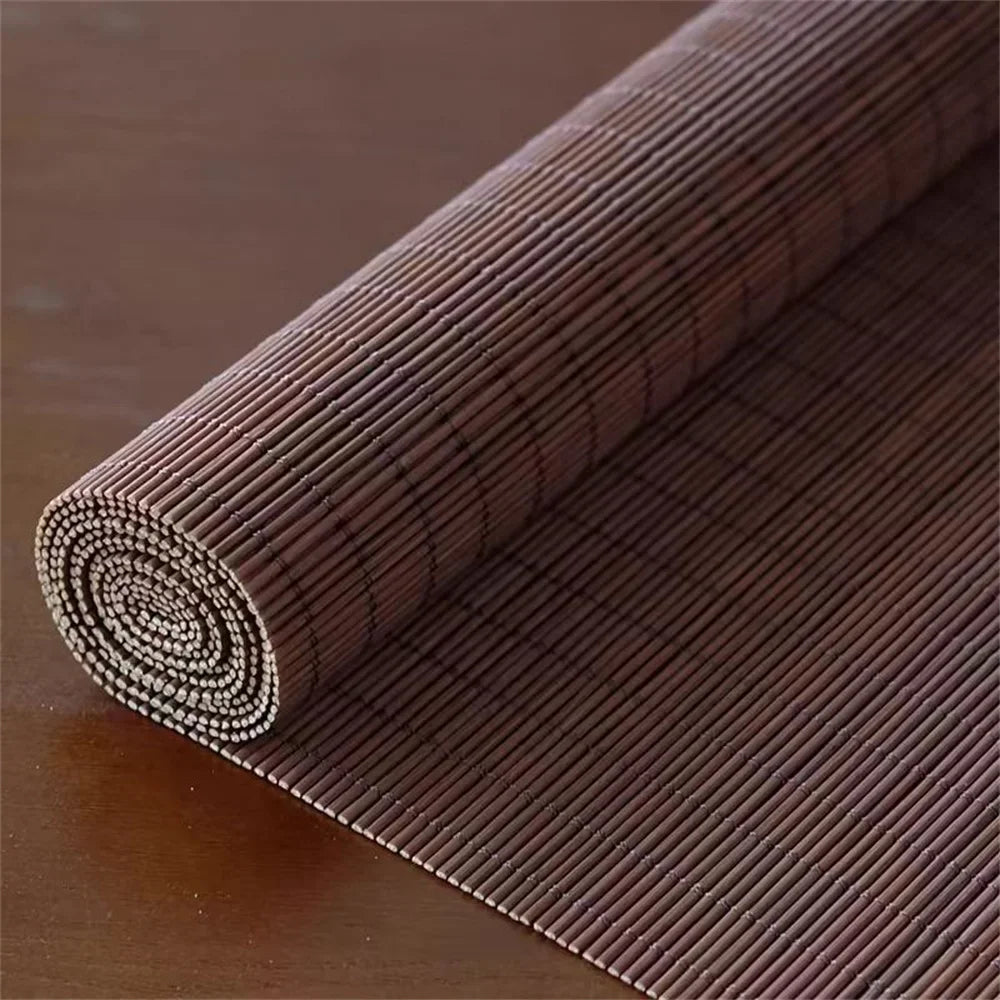 Blackout Roller Blind Window Venetian Screen With Drilling Vertical Sunshade Wood Shading Curtain Beaded Bamboo Shutter Decor
