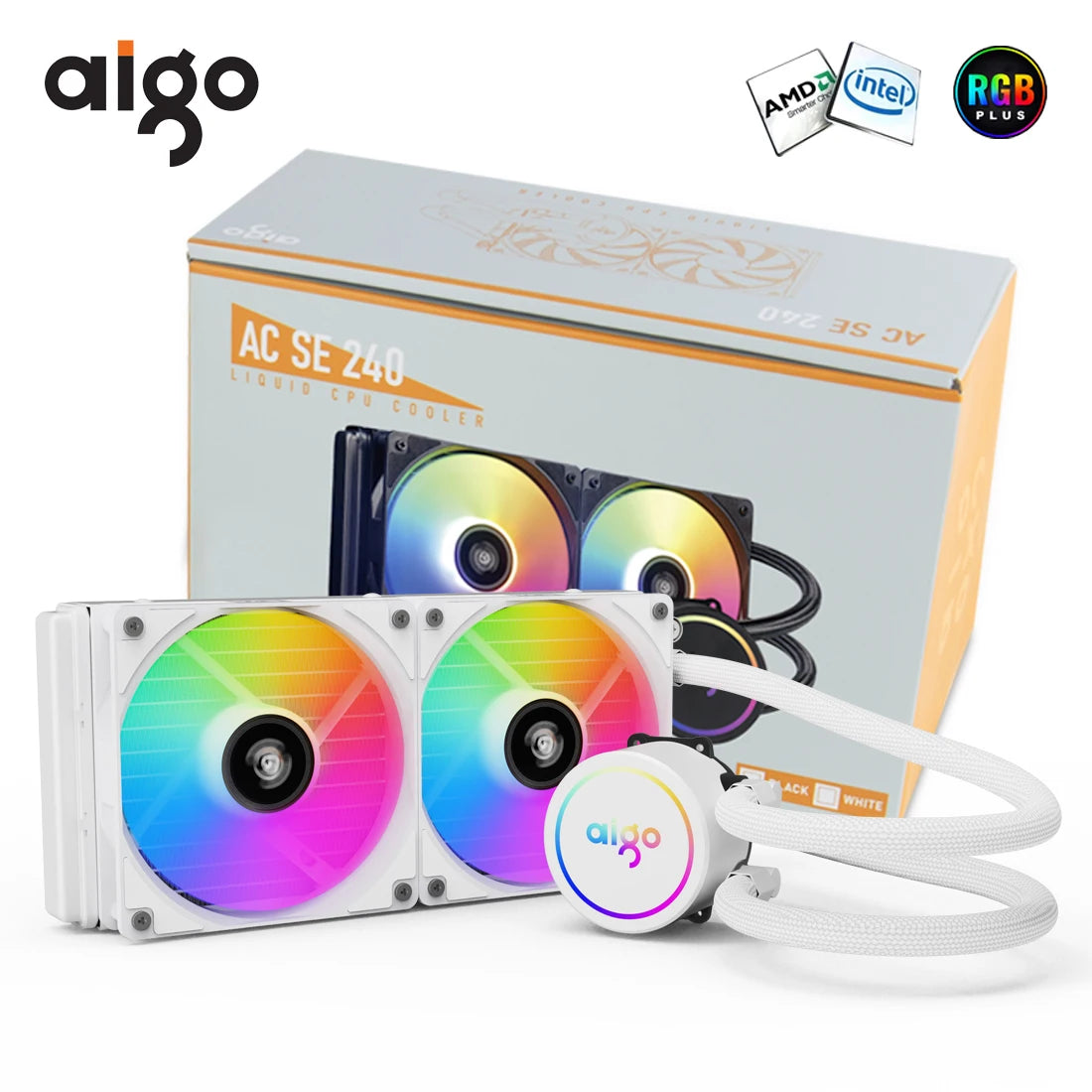 Aigo Water Cooler CPU Cooling Computer RGB Water Cooling Heatsink Integrated CPU Cooler Fan Radiator LGA 1700/1151/2011/AM3+/AM4