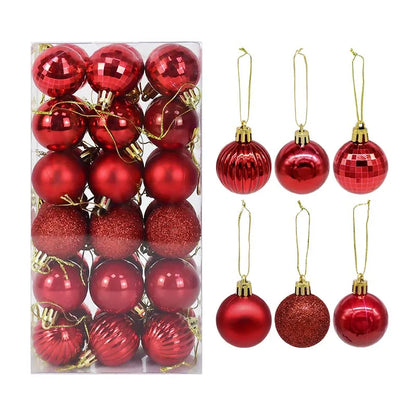 1Box ​​Christmas Balls Joulukuusi koristeet pallo joulua roikkuu puun riipus kotijuhlat 2023 Uuden vuoden lahja Noel Navidad