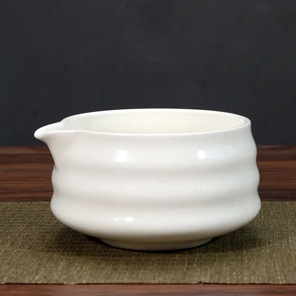 1/4/5pcs set Ceramic Matcha Bowl Large Capacity Smooth Matcha Whisk Stand High Temperature Resistant Tea Salad Soup Bowl