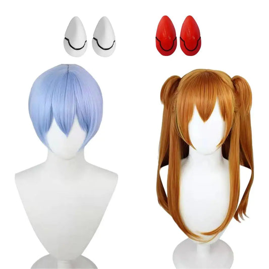 Asuka Langley Soryu Cosplay Costume Wig Hair Clips Rei Ayanami Cosplay Girl Women Halloween Loli Tøj tilbehør