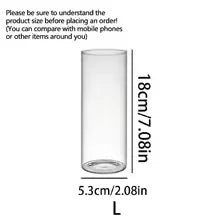 Large capacity Cylinder Wedding Glass Cup Candlestick Straight Tube Glass Vase Dining Table Candle Decoration Art Storage Jar